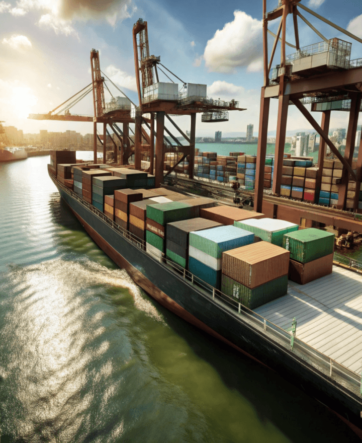 Bakgrundsbild för containerfrakt med Instafrakt